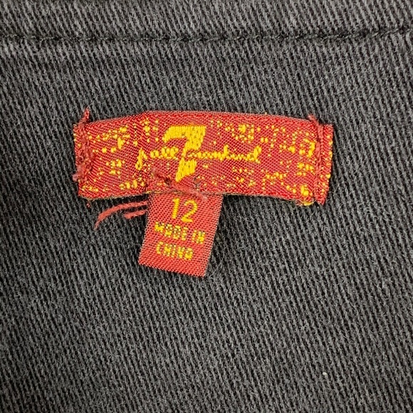 7 for all mankind Black denim overalls Size: 12 - Picture 3 of 7